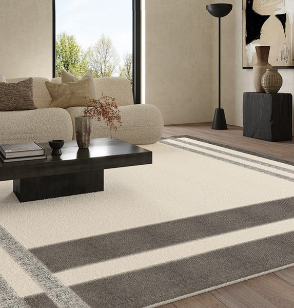 Geometric Contemporary Modern Rugs Next to Bed, Modern Carpets for Office, Abstract Area Rugs for Living Room, Modern Soft Rugs under Dining Room Table-Paintingforhome