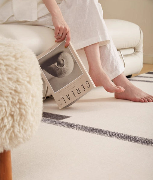 Geometric Contemporary Modern Rugs Next to Bed, Modern Carpets for Office, Abstract Area Rugs for Living Room, Modern Soft Rugs under Dining Room Table-Paintingforhome