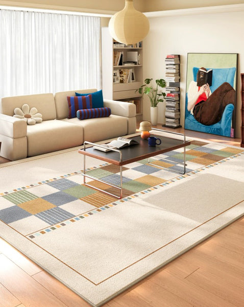 Modern Runner Rugs Next to Bed, Colorful Mid Century Rugs, Abstract Contemporary Modern Rugs for Living Room, Modern Rugs for Apartment