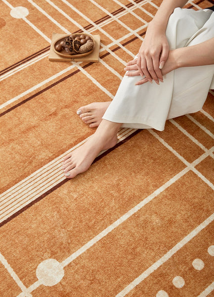 Large Contemporary Area Rugs for Dining Room, Modern Living Room Rug Ideas, Mid Century Modern Rugs for Bedroom-Paintingforhome