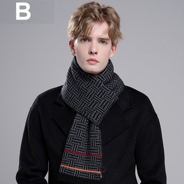 Modern Casual Scarf Men, Formal Men Scarf Styles, Men's Wool Scarf Winter, Business Wool Scarf for Gentleman, Men's Winter Scarf, Thick Wool Scarf for Men