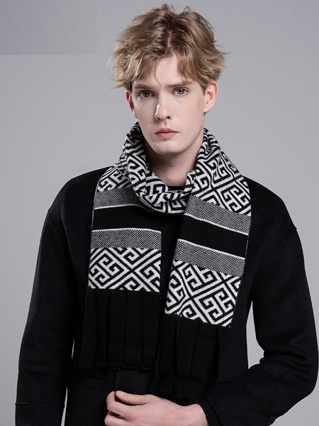 Formal Men Scarf Styles, Men's Wool Scarf Winter, Modern Casual Scarf Men, Men's Winter Scarf, Thick Wool Scarf for Men, Business Wool Scarf for Gentleman