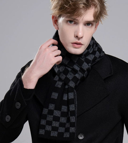 Business Wool Scarf for Gentleman, Modern Casual Scarf Men, Men's Wool Scarf Winter, Formal Men Scarf Styles, Men's Winter Scarf, Thick Wool Scarf for Men