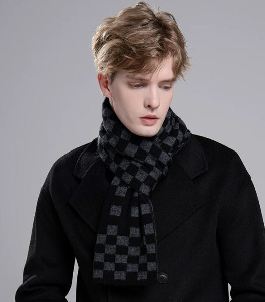 Business Wool Scarf for Gentleman, Modern Casual Scarf Men, Men's Wool Scarf Winter, Formal Men Scarf Styles, Men's Winter Scarf, Thick Wool Scarf for Men