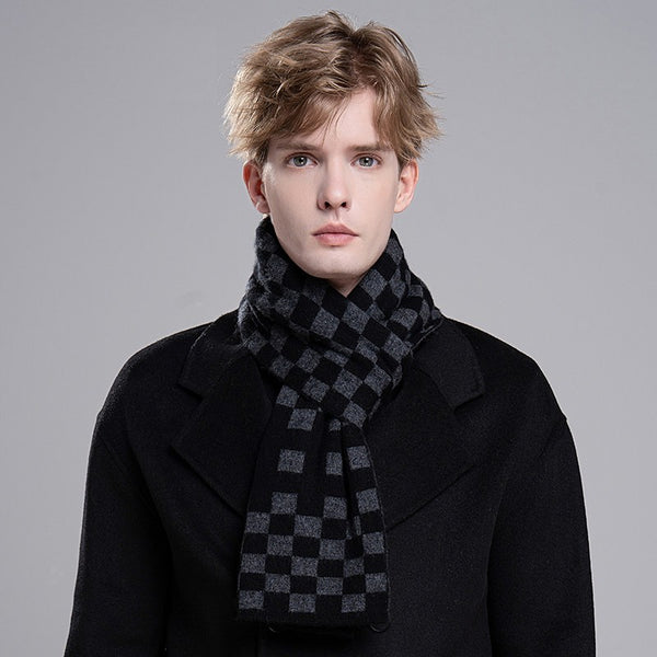 Business Wool Scarf for Gentleman, Modern Casual Scarf Men, Men's Wool Scarf Winter, Formal Men Scarf Styles, Men's Winter Scarf, Thick Wool Scarf for Men