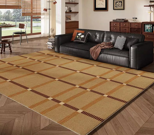 Modern Carpets Next to Bed, Contemporary Area Rugs for Bedroom, Mid Century Area Rugs, Modern Rugs under Dining Room Table-Paintingforhome