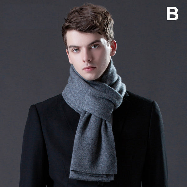 Men's Winter Scarf, Thick Wool Scarf for Men, Formal Men Scarf Styles, Business Wool Scarf for Gentleman, Modern Casual Scarf Men, Men's Wool Scarf Winter