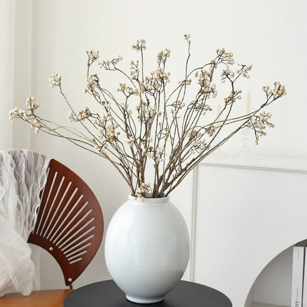 Dried Tree Twigs, Flower Arrangement, Dried Chinese Tallow Tree Twigs, Natural Decorations, Handmade Artificial Flower, Natural Dried Branches-Paintingforhome