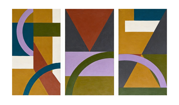 Geometric Abstract Paintings, Modern Paintings for Living Room, Multi Panel Canvas Art, Large Group Paintings,