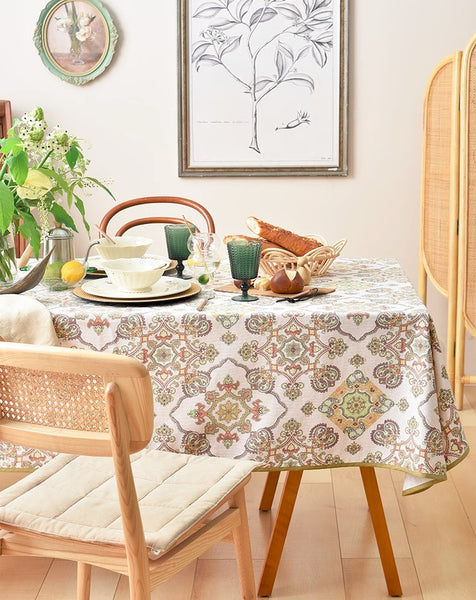 Large Rectangle Tablecloth for Dining Room Table, Rectangular Table Covers for Kitchen, Square Tablecloth for Coffee Table, Farmhouse Table Cloth, Wedding Tablecloth-Paintingforhome