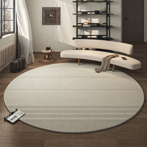 Coffee Table Rugs, Contemporary Area Rugs for Bedroom, Round Area Rugs for Dining Room, Circular Modern Area Rug, Large Modern Rugs for Living Room-Paintingforhome