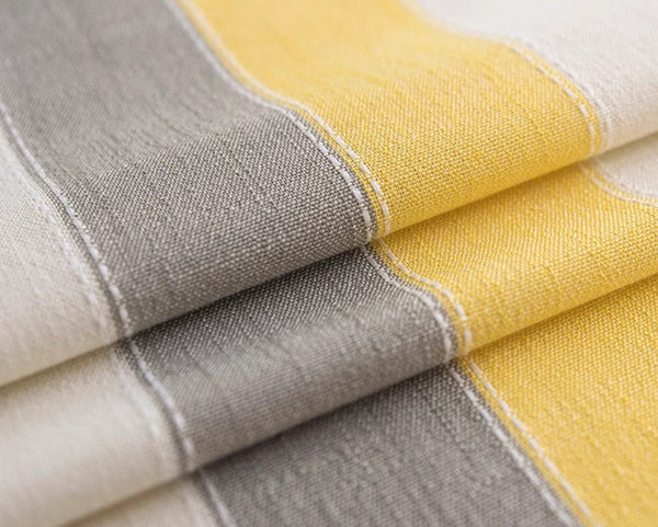 Kitchen Rectangular Table Covers, Yellow Stripe Cotton and Linen Tablecloths, Rectangular Tablecloth for Oval Table, Modern Table Cloths for Dining Room-Paintingforhome