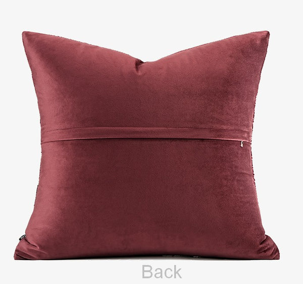 Modern Pillows for Couch, Red Decorative Pillow Covers, Decorative Throw Pillows for Living Room, Large Modern Sofa Pillows-Paintingforhome
