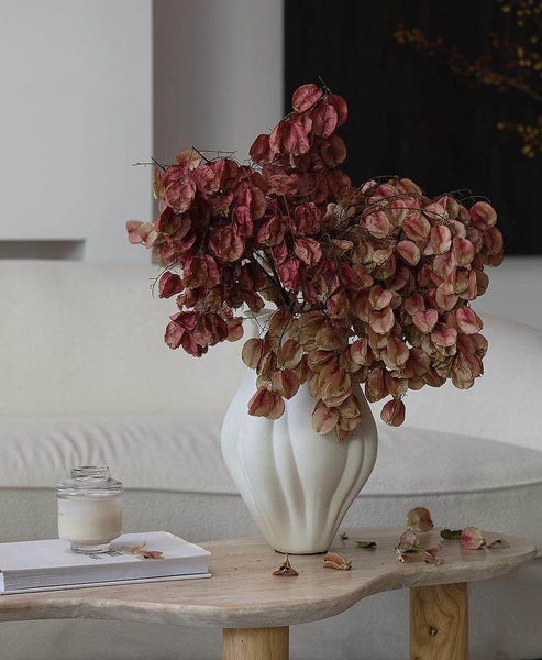 Unique Handmade Modern Flower Vase, Large Porcelain Vases for Modern Home Decor, Centerpiece Ceramic Bouquet Vases, Contemporary Vases on Dining Table-Paintingforhome