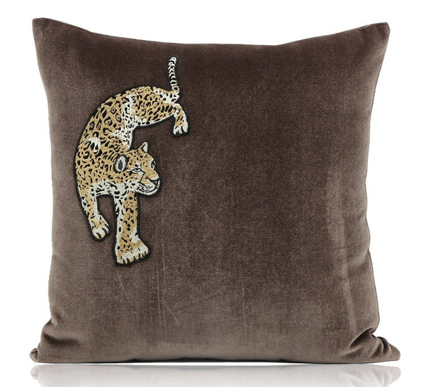 Modern Sofa Pillows, Contemporary Throw Pillows, Cheetah Decorative Throw Pillows, Decorative Pillows for Living Room-Paintingforhome