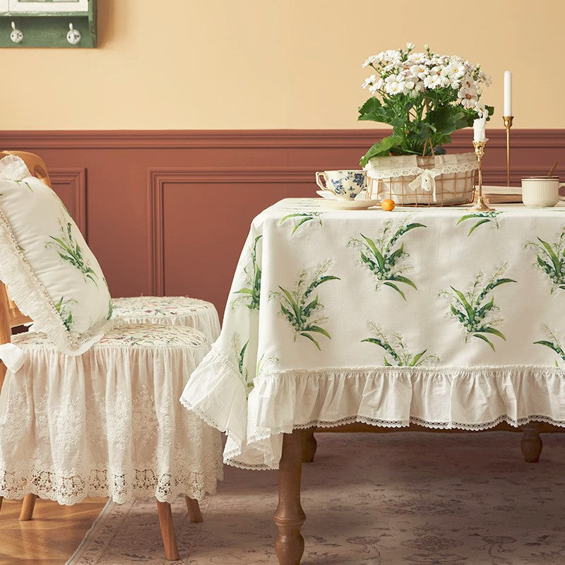 Rectangle Tablecloth Pattern Cotton Embroidery Lace Rectangle Tablecloth for Dining Room Table, Far ...