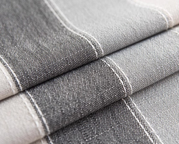 Rectangular Table Covers for Coffee Table, Modern Table Cloths for Dining Room, Gray Stripe Rectangular Tablecloth for Oval Table, Cotton and Linen Tablecloths-Paintingforhome