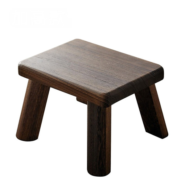 Dining Table Stool, Shoe-changing Stool, Solid Wood low Stool, Paulownia Wood Stool, Children's Wooden Stool, Sofa Stool-Paintingforhome