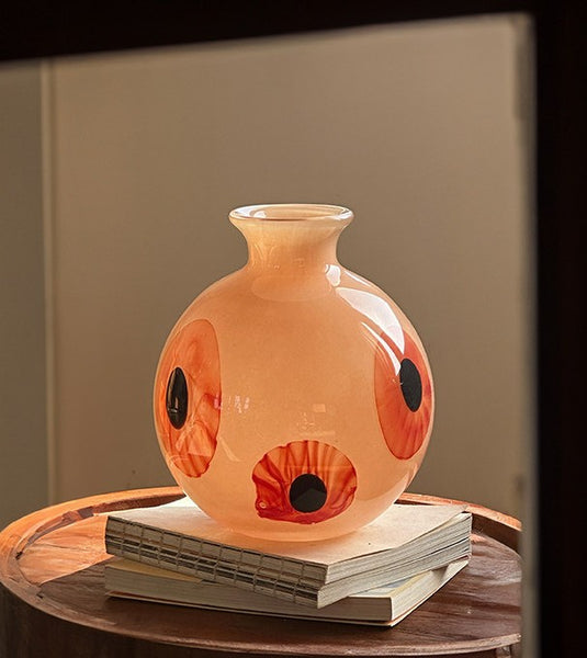 Unique Modern Vases for Flowers, Flower Vases on Table, Glass Bud Vases, Handmade Vintage Glass Flower Vases-Paintingforhome