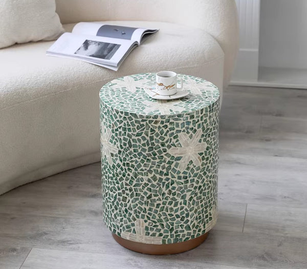 Modern Small Sofa Side Table, Unique Small End Table, Creative Coffee Table, Contemporary Round Side Table, Portable Casual Side Table-Paintingforhome