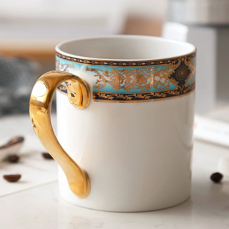 Elegant Ceramic Coffee Mug, Beautiful British Tea Cups, Large Royal Po –  Paintingforhome