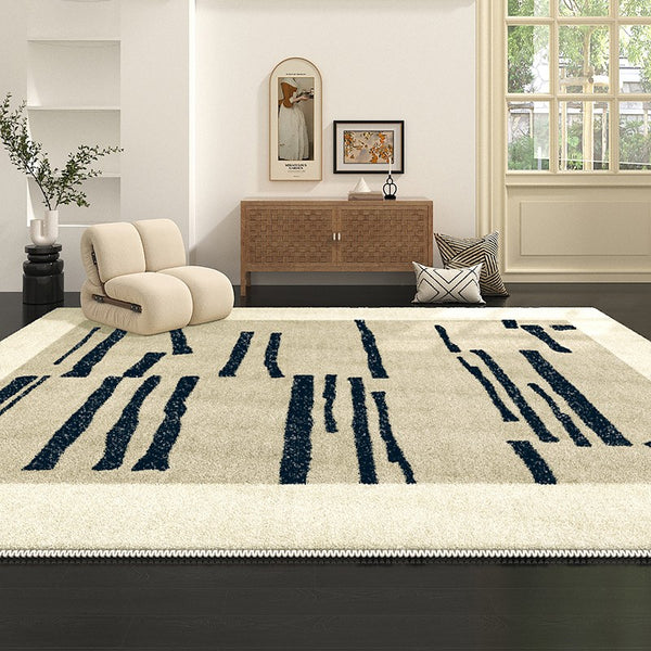 Contemporary Modern Rugs Next to Bed, Bathroom Area Rugs, Dining Room Modern Floor Carpets, Abstract Modern Rugs for Living Room, Modern Rug Ideas for Bedroom-Paintingforhome