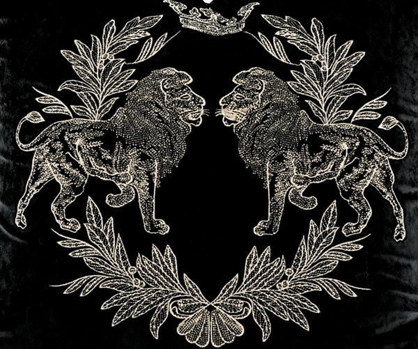 Modern Pillows for Couch, Embroidery Lion Decorative Pillow Covers, Decorative Throw Pillows for Living Room, Large Modern Sofa Pillows-Paintingforhome