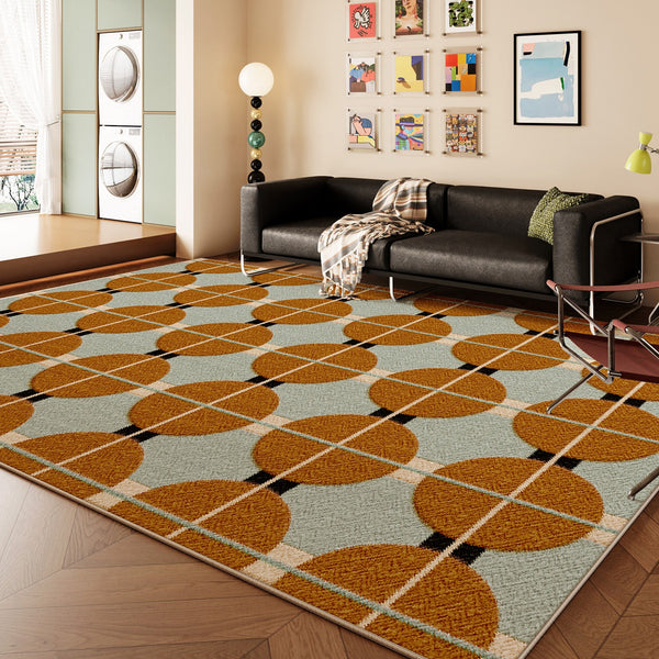 Geometric Modern Carpets, Mid Century Contemporary Rugs, Modern Rugs for Living Room, Colorful Abstract Rugs for Bedroom