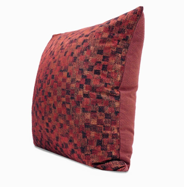 Large Modern Sofa Pillows, Red Decorative Throw Pillows for Couch, Large Decorative Throw Pillows, Contemporary Sofa Pillows for Interior Design-Paintingforhome