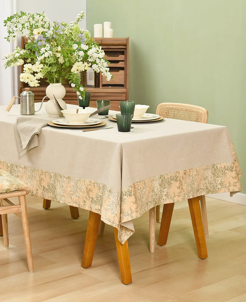 Modern Tablecloth for Kitchen, Cotton and Linen Rectangle Table Covers for Dining Room Table, Square Tablecloth for Coffee Table-Paintingforhome