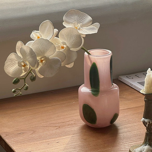 Handmade Glass Bud Vases, Flower Vases on Table, Vintage Small Glass Flower Vases, Water Holding Flower Vases-Paintingforhome