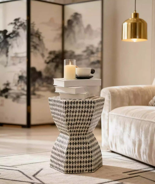 Modern Side Table, Bedside Small Side Table, Contemporary Bedside Table, Small End Table, Shell Small Sofa Side Table, Portable Casual Side Table, Creative Coffee Table, Contemporary Side Table-Paintingforhome