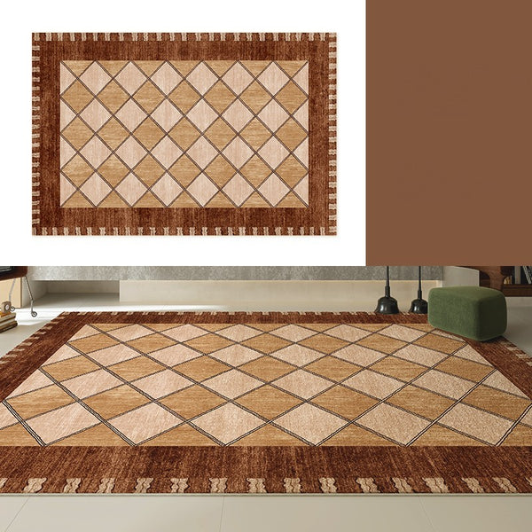 Geometric Contemporary Modern Rugs Next to Bed, Large Abstract Rugs for Living Room, Mid Century Large Modern Area Rugs-Paintingforhome