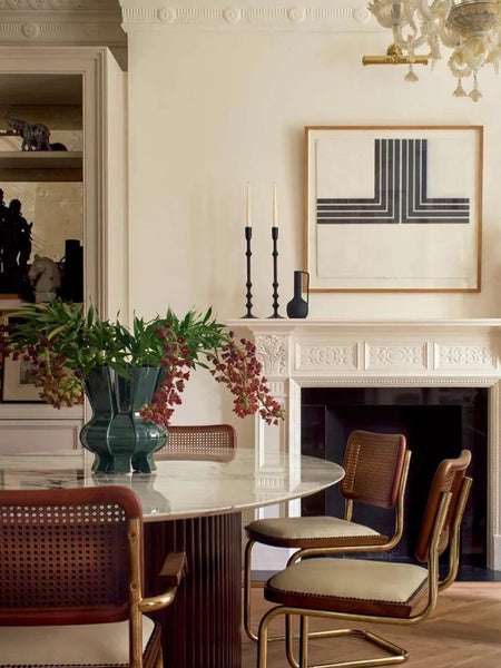 Unique Handmade Modern Flower Vase, Centerpiece Ceramic Bouquet Vases, Contemporary Vases on Dining Table, Green Porcelain Vases for Modern Home Decor-Paintingforhome