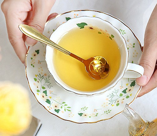 Unique Ceramic Coffee Cups, Creative Porcelain Tea Cup Saucer Set, Traditional English Tea Cup and Saucer, Afternoon British Tea Cups-Paintingforhome