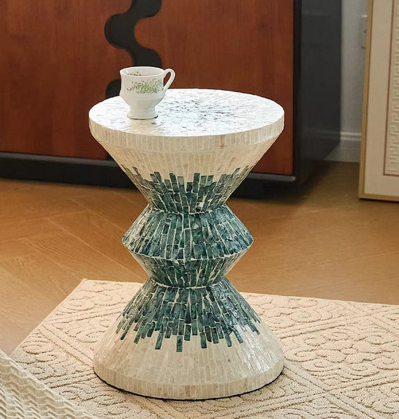 Bedside Small Side Table, Modern Side Table, Shell Small Sofa Side Table, Contemporary Bedside Table, Small End Table, Portable Casual Side Table, Creative Coffee Table, Contemporary Side Table-Paintingforhome