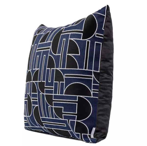 Abstract Decorative Throw Pillows, Geometric Contemporary Pillows, Blue Square Modern Throw Pillows for Couch, Large Simple Throw Pillow for Interior Design-Paintingforhome