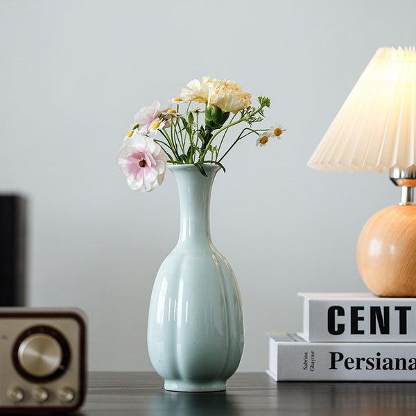 Ceramic Bud Vases, Handmade Water Holding Flower Vase, Small Flower Vases on Table, Rustic Porcelain Flower Vases-Paintingforhome