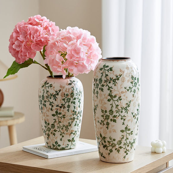 Ceramic Bouquet Vases, Porcelain Flower Vases, Rustic Flower Vases on Table, Dining Table Centerpiece, Handmade Water Holding Flower Vase-Paintingforhome