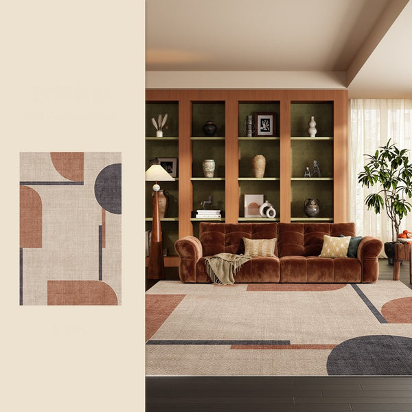 Dining Room Geometric Modern Rugs, Bedroom Modern Rugs, Mid Century Modern Rugs for Living Room, Contemporary Modern Rugs under Coffee Table-Paintingforhome