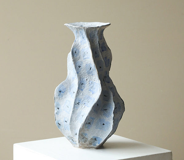 Porcelain Vases for Modern Home Decor, Contemporary Vases on Dining Table, Centerpiece Ceramic Bouquet Vases, Elegant Handmade Modern Flower Vase-Paintingforhome