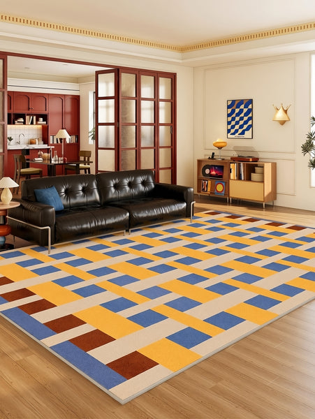 Abstract Area Rugs for Living Room, Contemporary Modern Rugs Next to Bed, Geometric Modern Rugs under Dining Room Table, Modern Carpets for Office