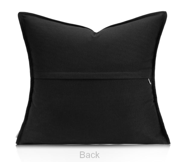 Decorative Pillows for Couch, Contemporary Throw Pillows for Living Room, Black and White Modern Sofa Pillows, Modern Square Pillows-Paintingforhome