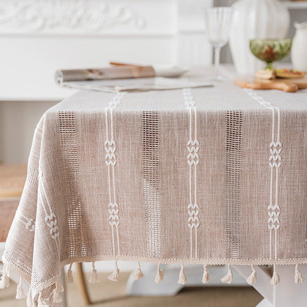 Rectangular Table Cloth for Dining Room Table, Linen Square Tablecloth for Kitchen, Large Modern Table Covers for Sale-Paintingforhome