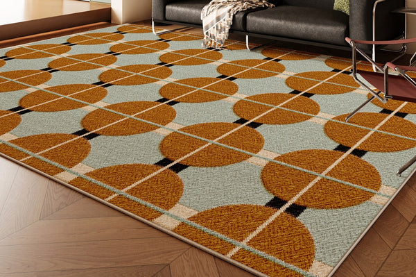 Geometric Modern Carpets, Mid Century Contemporary Rugs, Modern Rugs for Living Room, Colorful Abstract Rugs for Bedroom