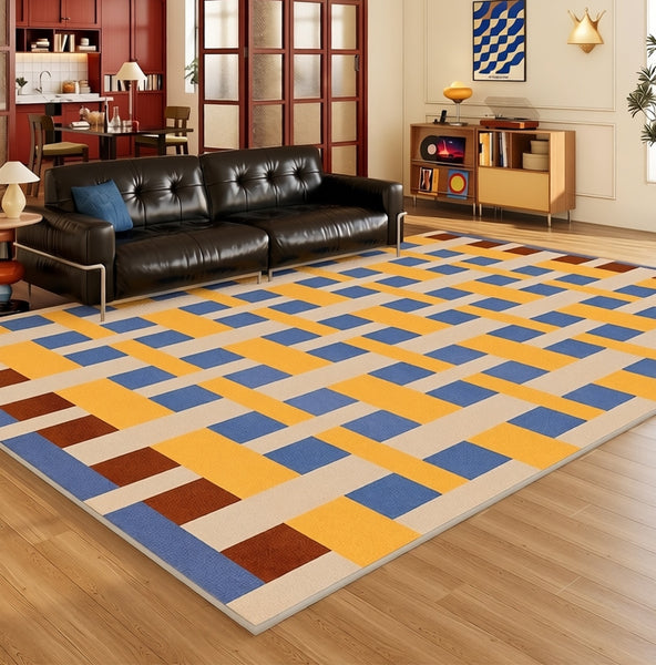 Abstract Area Rugs for Living Room, Contemporary Modern Rugs Next to Bed, Geometric Modern Rugs under Dining Room Table, Modern Carpets for Office