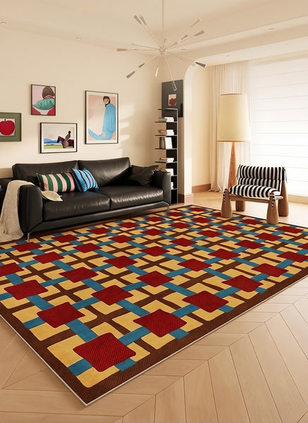 Geometric Contemporary Rugs, Modern Living Room Rug Ideas, Mid Century Modern Rugs, Contemporary Abstract Rugs for Dining Room