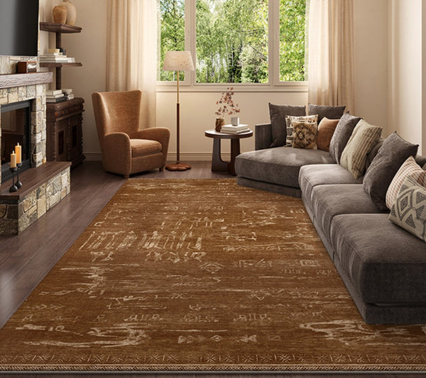 Mid Century Modern Rugs for Living Room, Geometric Contemporary Rugs, Abstract Contemporary Modern Rugs for Dining Room-Paintingforhome