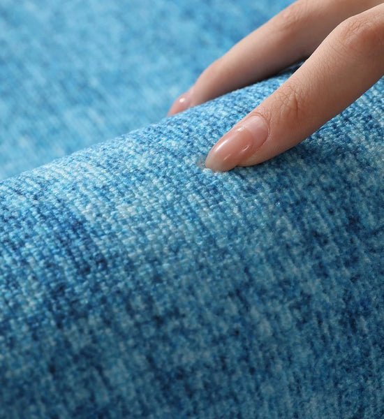 Unique Modern Rugs for Living Room, Geometric Round Rugs for Dining Room, Blue Contemporary Modern Area Rugs for Bedroom, Circular Modern Rugs for Apartments