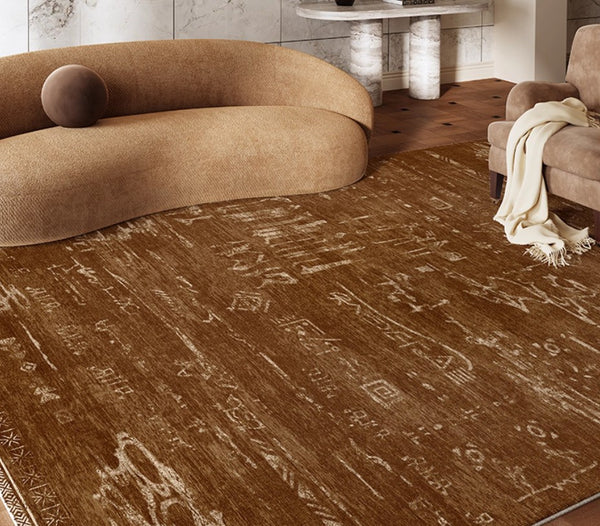 Mid Century Modern Rugs for Living Room, Geometric Contemporary Rugs, Abstract Contemporary Modern Rugs for Dining Room-Paintingforhome